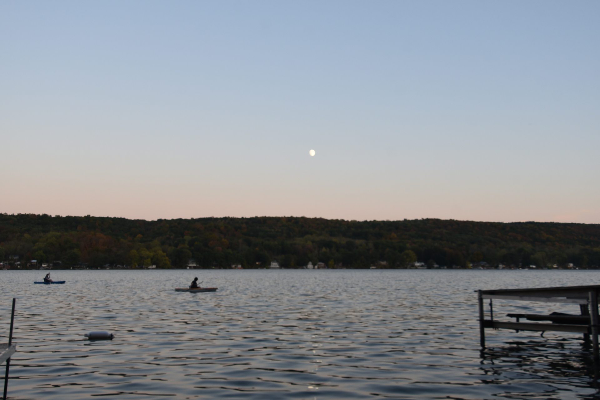 Kayakers on Waneta Lake